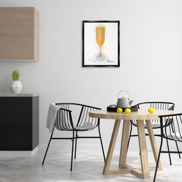 Gleaming Mimosa Glass by Matthew Piotrowicz Black Floater Frame Food Graphic Art Print 21 in. x 17 in.