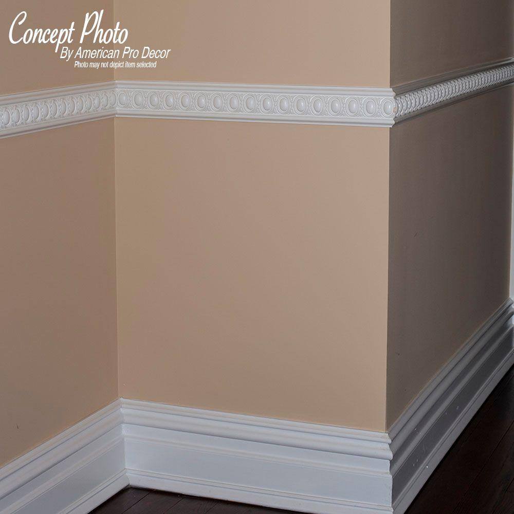 White Primed Egg and Dart Polyurethane Panel Moulding Sample