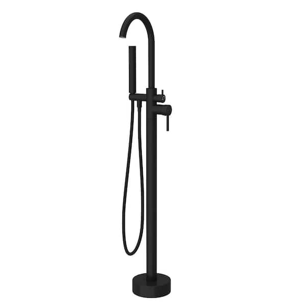 WIAWG Single Handle 3-Spray Shower Faucet 6 GPM with Adjustable Head in Black