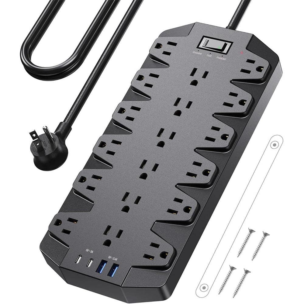 Surge Protector Power Strip Superdanny 18 AC Outlets with 4 USB Ports 1875-Watt/15A, 2100J 6. 5 ft. Flat Plug Heavy Duty price history on PriceWatchPro