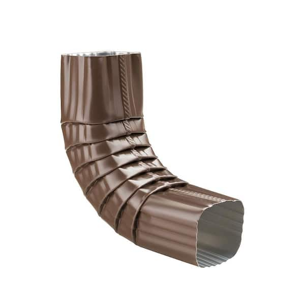 PEAK 2 In. X 3 In. Brown Aluminum Gutter Downspout A-Elbow 3762 - The ...