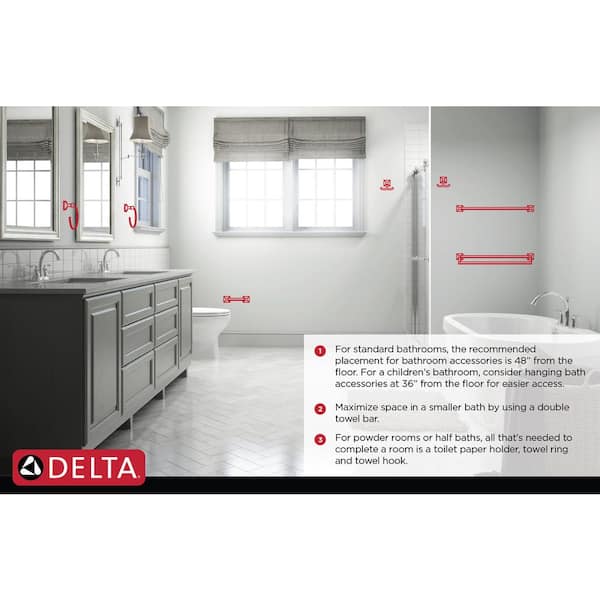 Crestfield 24 in Towel Bar in Chrome by Delta 