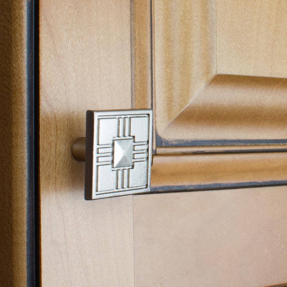 Satin Nickel Square Modern Cabinet Knob Multipack
