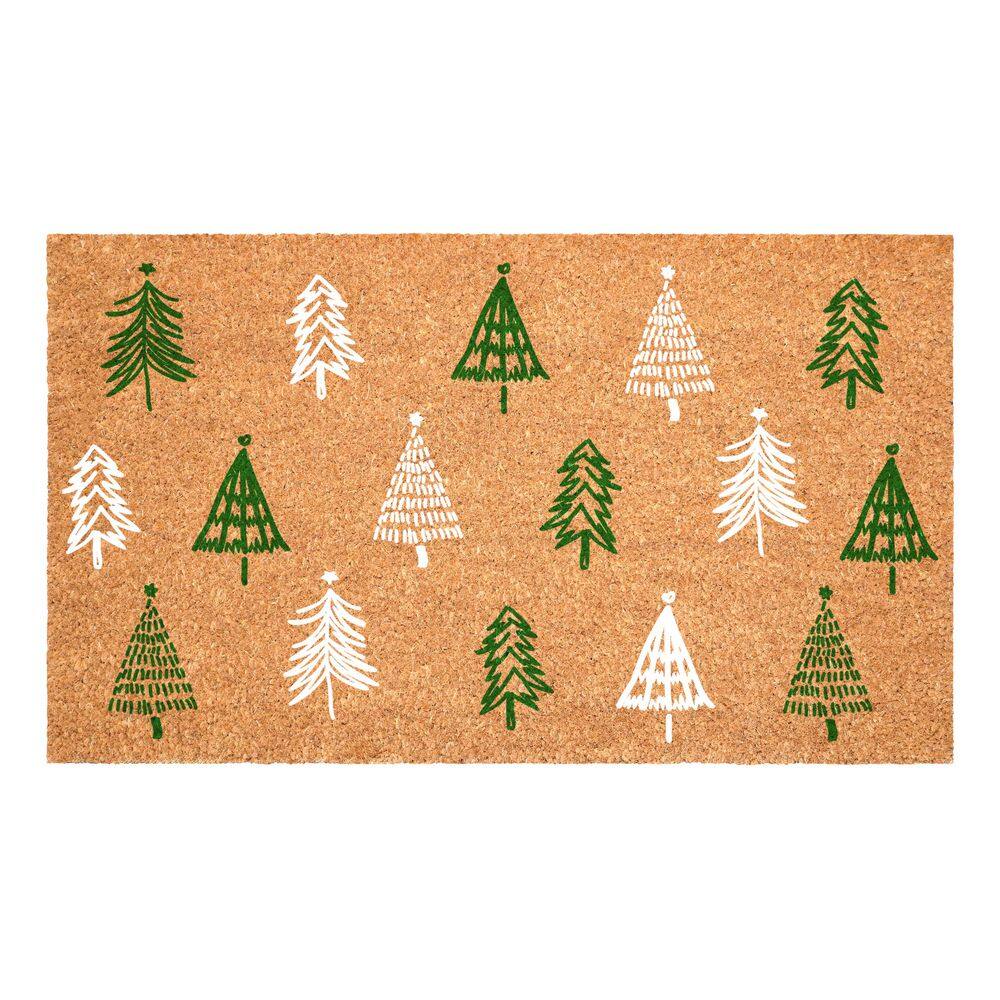 "Green White Christmas Tree Farm Doormat 17"" x 29""" price history on PriceWatchPro