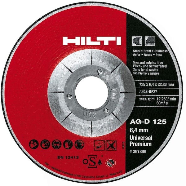Hilti 7 in. x 1/4 in. x 7/8 in. Type 27 Grinding Wheel Universal Premium Pack (10-Piece)