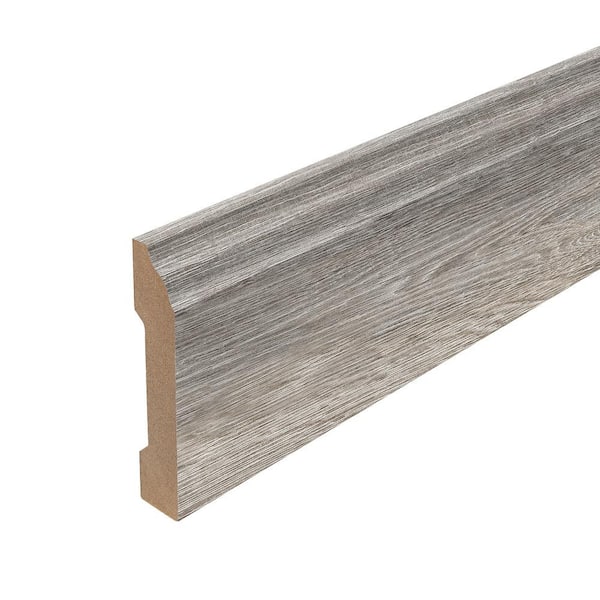 Huskie 0.62 in. T x 3.3 in. W x 94.5 in. L Textured Wood Look Laminate Moulding/Trim Base Molding