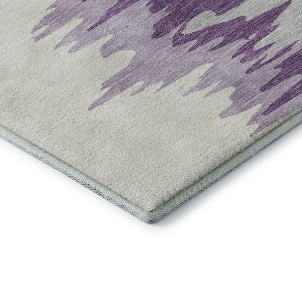 Mayfield Premium Machine Washable Abstract AMF1050 Green 2 ft. 3 in. x 7 ft. 6 in. Runner Rug