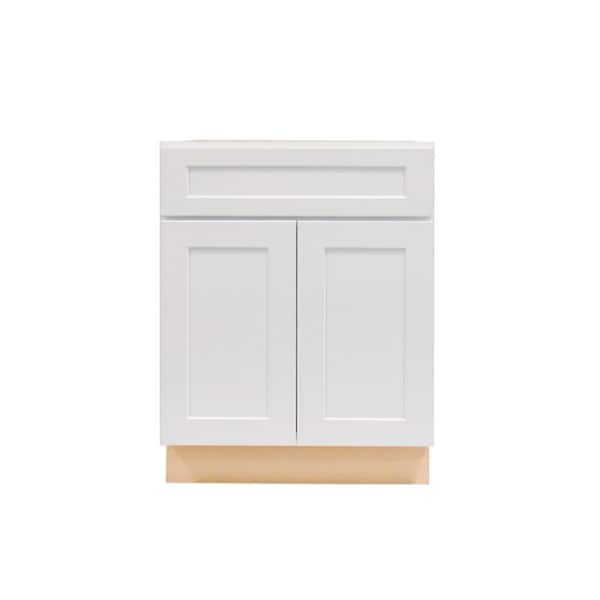 ProCraft Cabinetry Liberty Series Assembled 24 in. W x 21 in. D x 34.5 in. H Sink Base Bath Vanity Cabinet Only in White