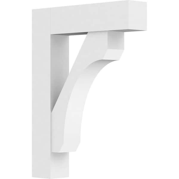 Ekena Millwork Standard Legacy 5 in. W x 32 in. H x 24 in. D Signature Urethane Polyurethane Bracket With Block Ends