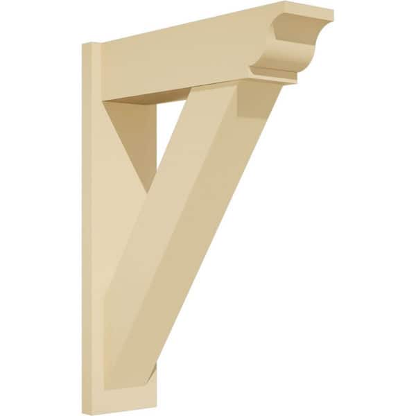 Ekena Millwork Traditional 7 in. W x 32 in. H x 24 in. D Signature Urethane Polyurethane Outlooker with Traditional Ends