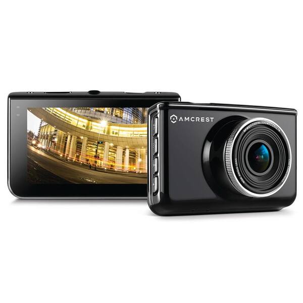 Amcrest Dash Camera Car DVR with 16GB Micro SD Card, Suction Cup Mounting Bracket 1080p 160° Wide Viewing Angle, Black