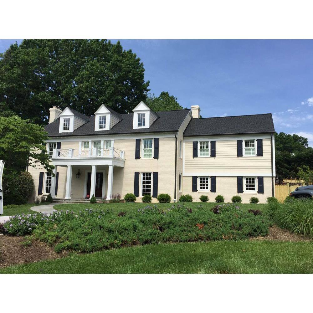 Wedgewood Blue 43" Raised Panel Vinyl Shutters with Installation Kit