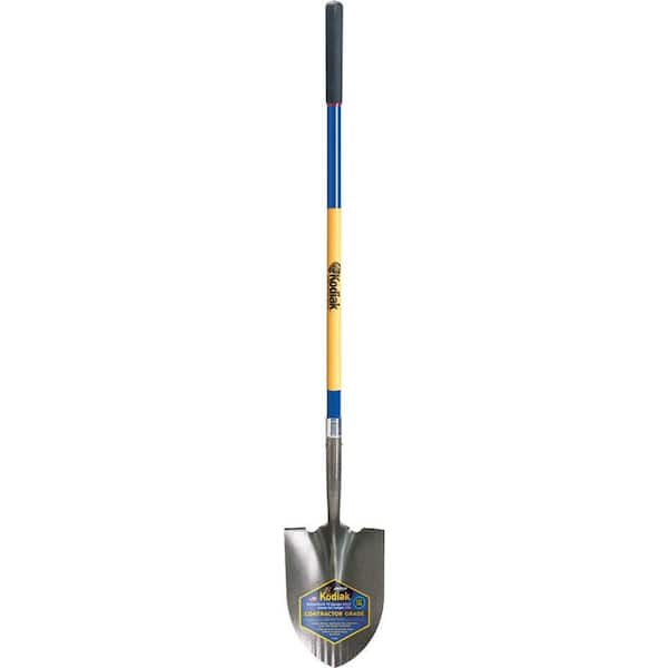 Jackson Kodiak J-250 48 in. Round Point Shovel with Fiberglass Handle and Serrated Blade