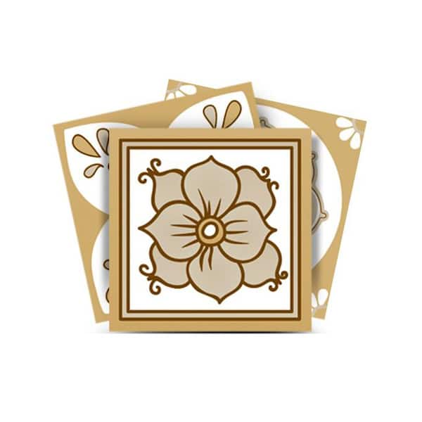 MI ALMA Brown and White M9 7 in. x 7 in. Vinyl Peel and Stick Tile (24 Tiles, 8.17 sq. ft./Pack)