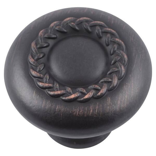 Stone Mill Hardware Braided Rope 1-1/4 in. Oil Rubbed Bronze Round Cabinet Knob