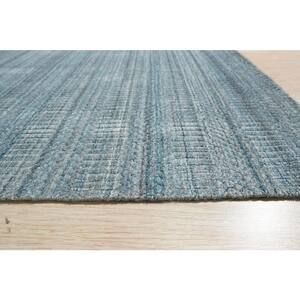 Teal 8 ft. x 9 ft. 11 in. Hand-Loomed Wool Modern Super Grass Rug Area Rug