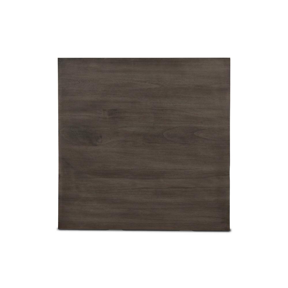 Gray Solid Wood Counter Table with Storage and 2 Chairs