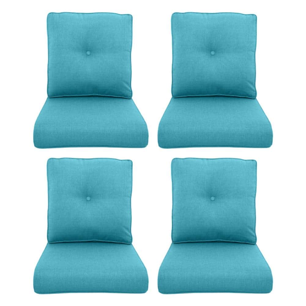 Duraolex 22 in. x 25 in. x 4 in. 8-Piece Deep Seating Outdoor Lounge Chair Cushion and Back Pillow in Turquoise price history on PriceWatchPro