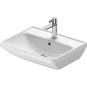 D-Neo 6.5 in. Wall-Mounted Rectangular Bathroom Sink in White
