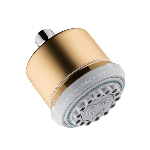 Clubmaster 3-Spray Patterns 2.5 GPM 4 in. Wall Mount Fixed Shower Head in Brushed Bronze