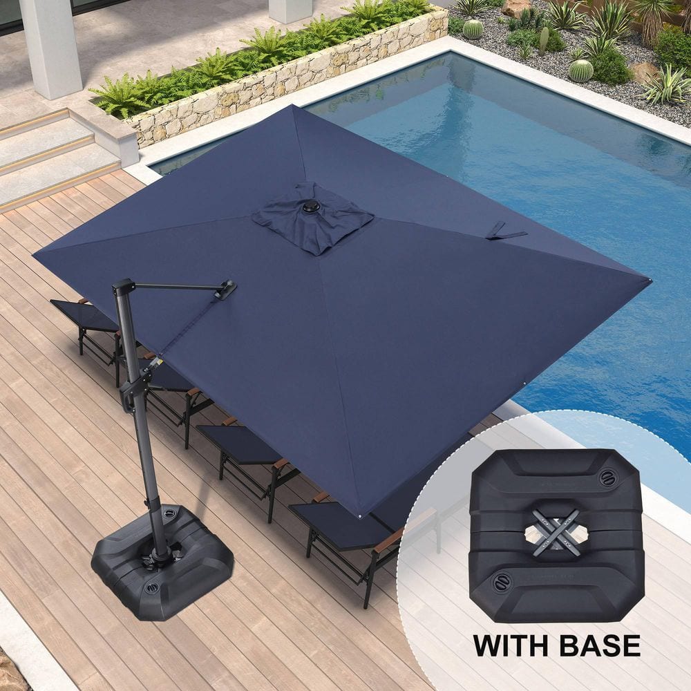 PURPLE LEAF 9 ft. x 11.5 ft. Aluminum Outdoor Cantilever Patio