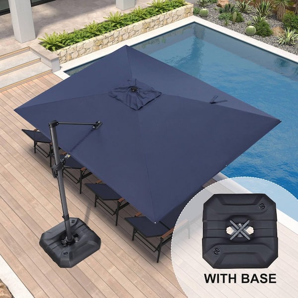 9x11 patio umbrella PURPLE LEAF 9' x 11' with Base Cantilever Umbrella Rectangular Outdoor Offset Umbrella with Champagne Frame and 360° Rotation for Garden Deck Pool, Grey : Patio, Lawn & Garden club: USA Stars Umbrella Argos Garden Table Color:BLACK (default) 100+ The sunshade features pre