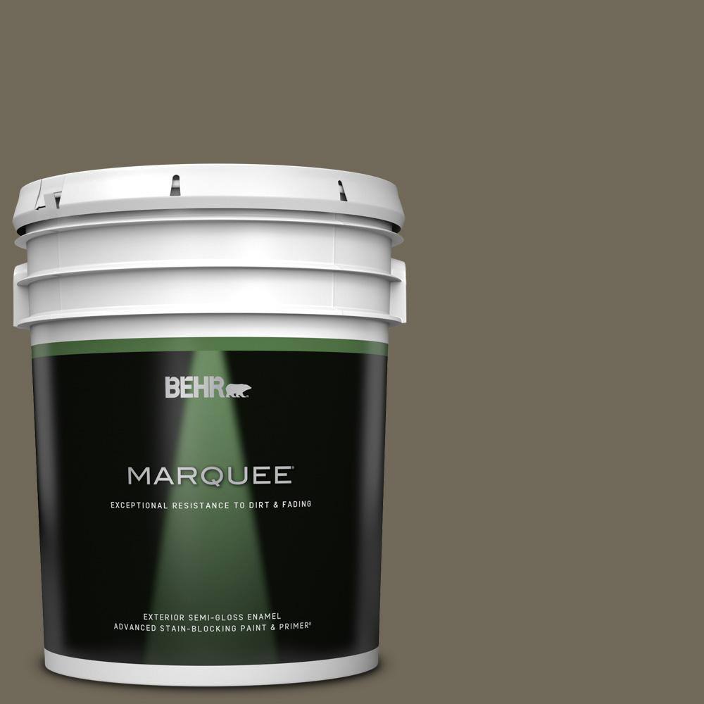 BEHR MARQUEE 5 gal. 770D6 Sandwashed Driftwood SemiGloss Enamel
