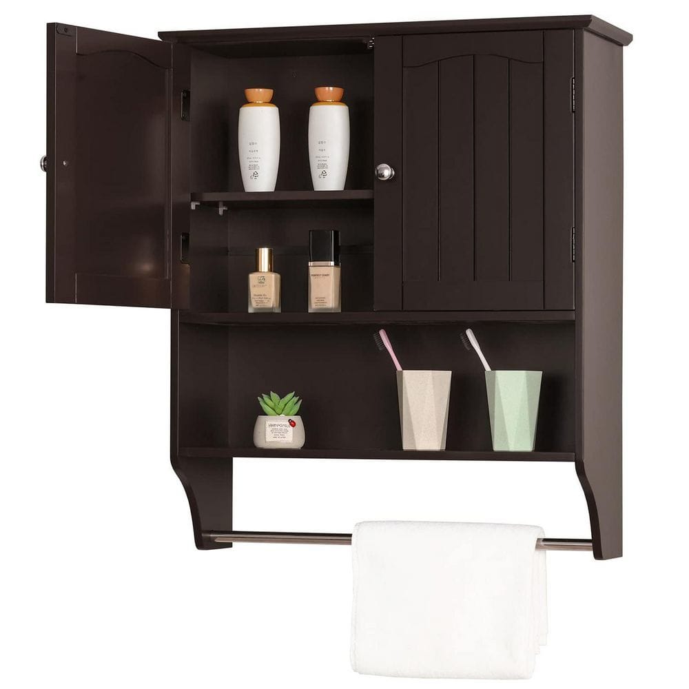 Cubilan 21.5 in. W x 7.48 in. D x 24 in. H White Wall Mounted Bathroom  Cabinet Over The Toilet Cabinet with Doors and Shelves HD-4XL - The Home  Depot