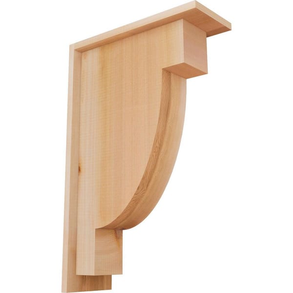 Ekena Millwork 5-1/2 in. x 14 in. x 22 in. Western Red Cedar Alpine Smooth Corbel with Backplate