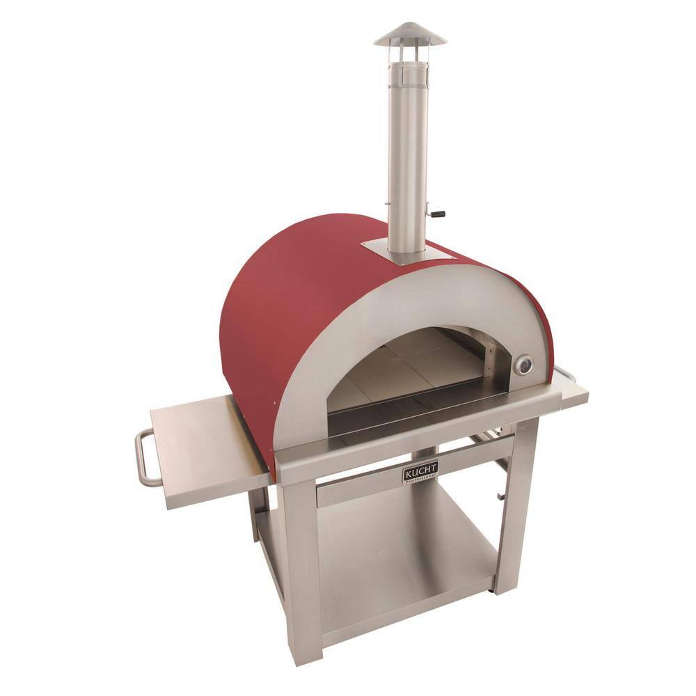 FORNO VENETZIA Bellagio 32 in. x 36 in. Counter Top Oven, Wood Burning,  Outdoor Pizza Oven in Red FVBEL200R - The Home Depot