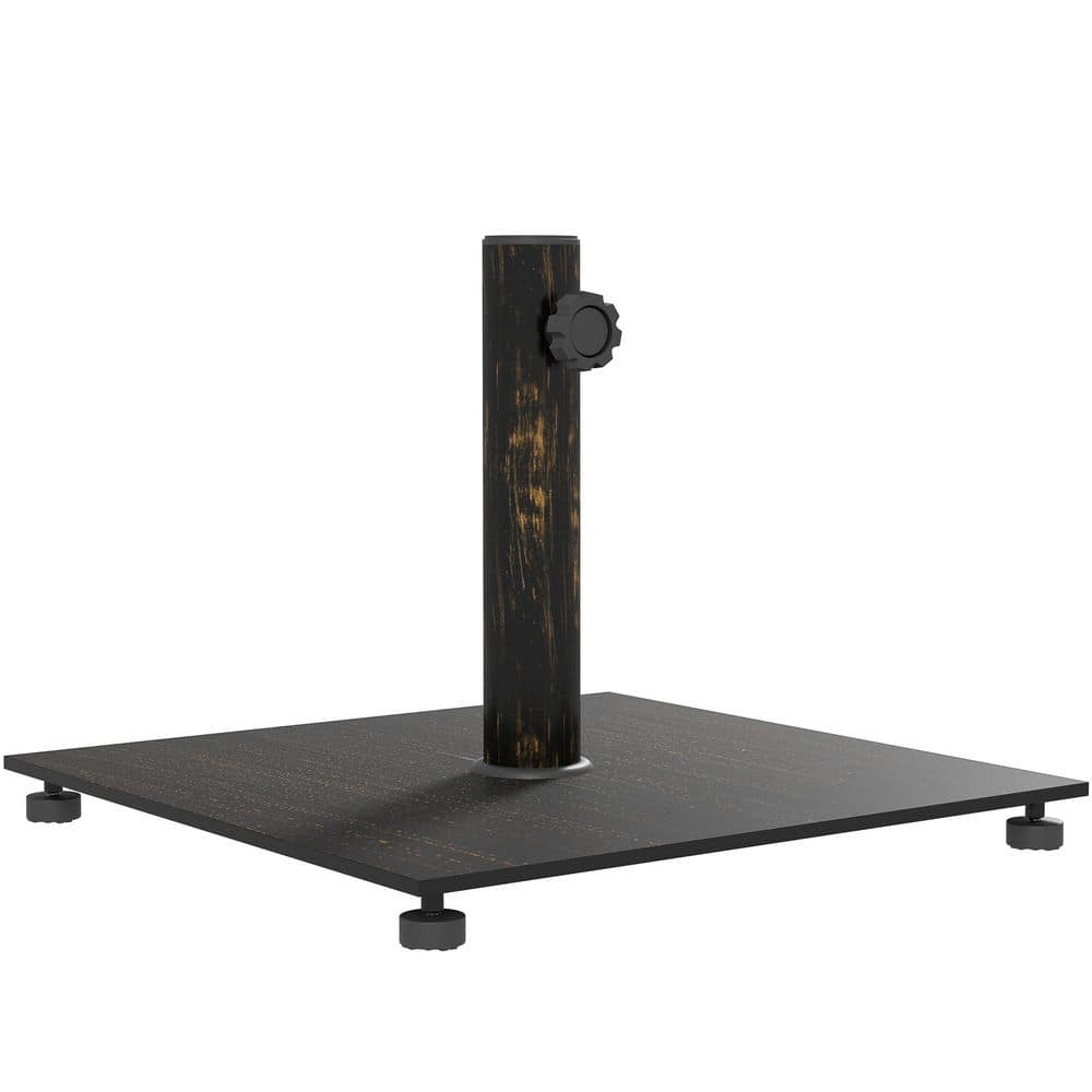 29 lb. Square Metal Patio Umbrella Base with Adjustable Foot Pads for 1.5 i