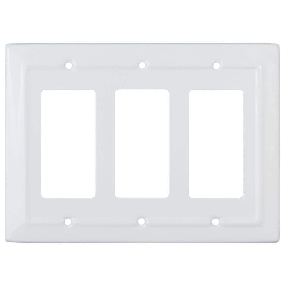 Monarch Abode Architectural 3-Gang Decorator/Rocker Wall Plate (Classic ...