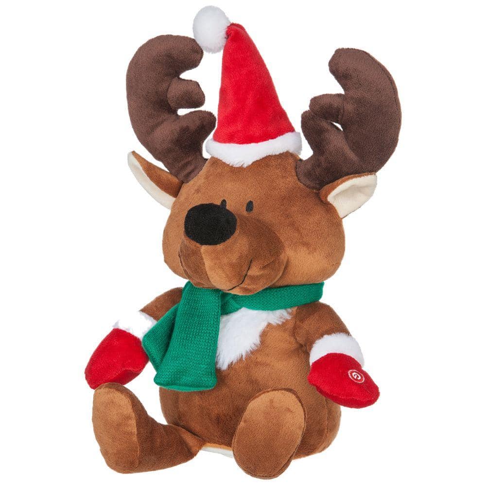 Home Accents Holiday 14.17 in. Animated Ear Flapping Moose 36670 - The ...