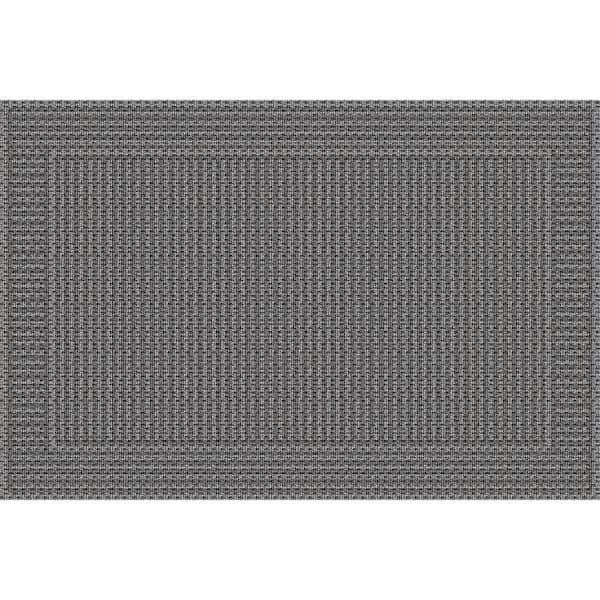 StyleWell Grid Graphite 24 in. x 36 in. Non-Slip Indoor Outdoor Door Mat