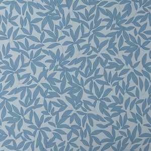 Scattered Leaf Blue Peel and Stick Wallpaper Panel (Covers 26 sq. ft)