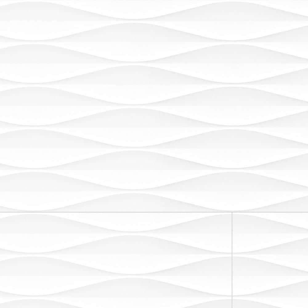 Cotton Diamond Glossy White 13 in. x 39 in. Ceramic Wall Tile (17.98 sq. ft./Case) price history on PriceWatchPro