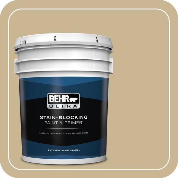 BEHR ULTRA 5 gal. #MQ2-30 Spring Wheat Satin Enamel Exterior Paint & Primer