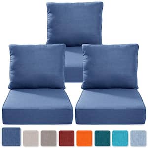moosprr PlushCore 22 in. x 24 in. x 6 in. 6-Piece Deep Seating