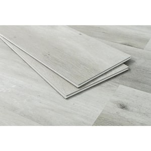 Take Home Sample - Omnia Smoked Pewter 20 MIL x 9 in. W x 60 in. L Click Lock Waterproof Vinyl Plank Flooring