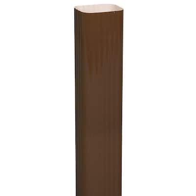2 in. x 3 in. Aluminum 15 in. Downspout Extension Brown