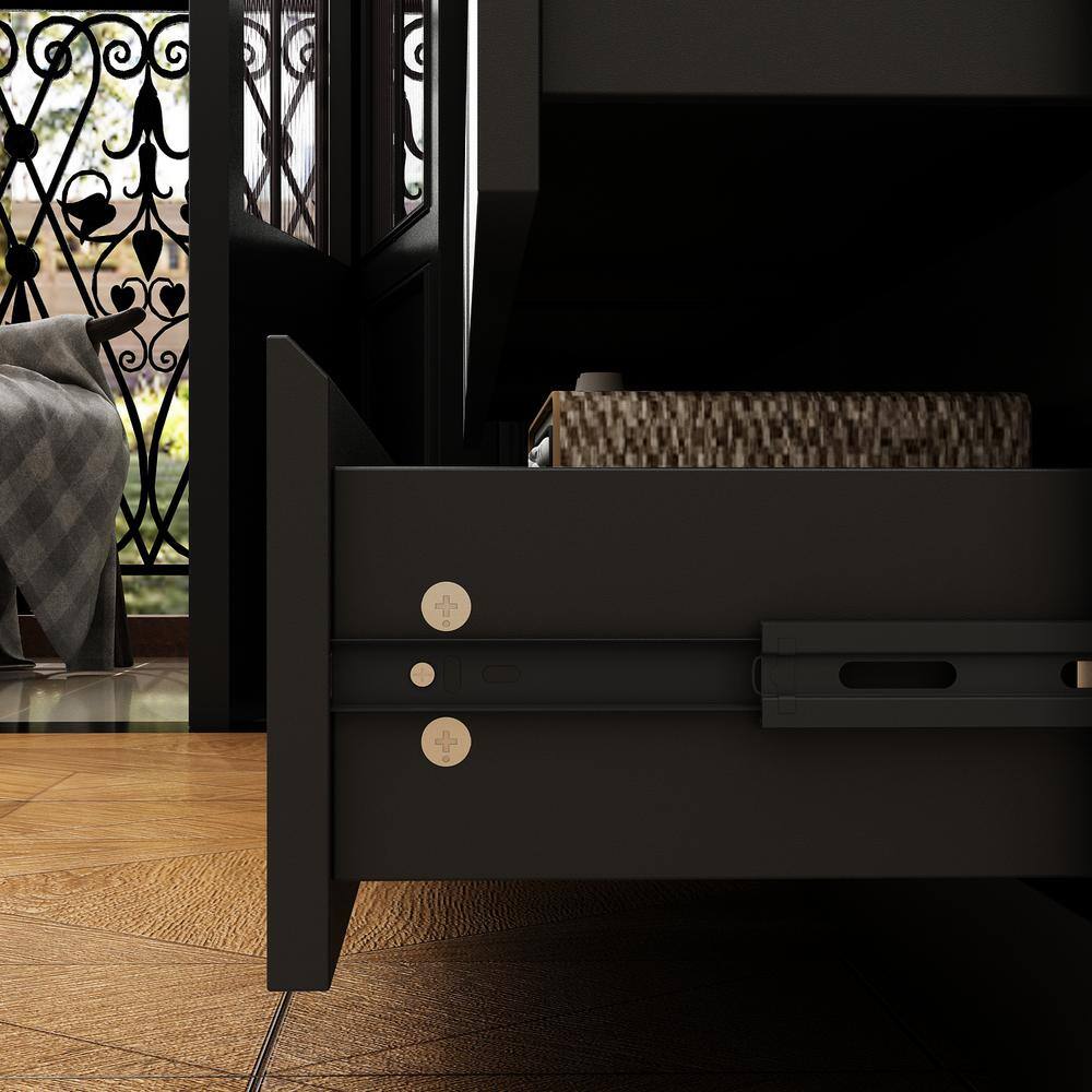 Black 12 Drawers 63 in. W x 32 in. H Wooden Dresser without Mirror, Chest of Drawer, Storage Cabinet for Bedroom Storage - thumbnail 7