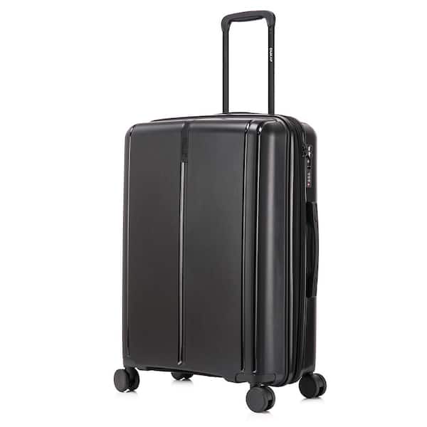 DUKAP Airley 24 in. Black Lightweight Hard Side Spinner Carry-On Suitcase