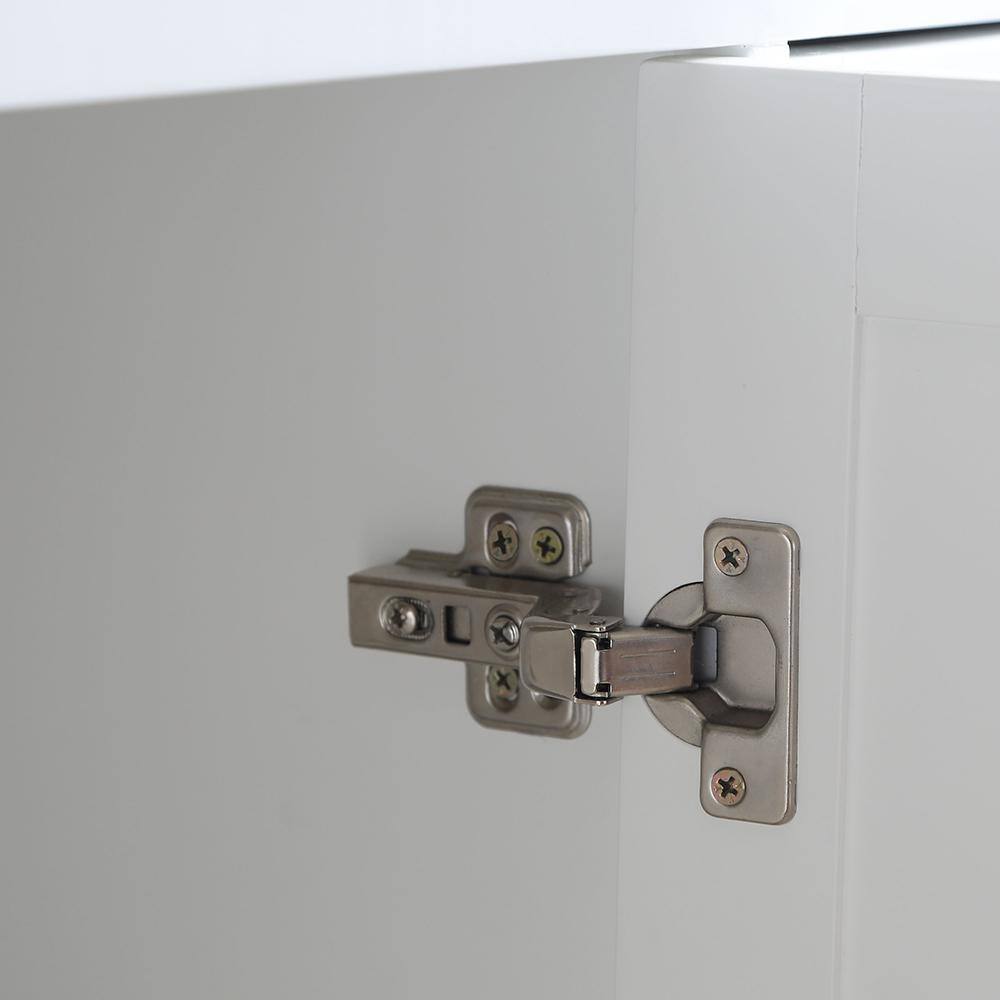 Windsor 40" Matte White Quartz Stone Vanity Set with Mirror