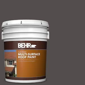 5 gal. #PPU24-02 Berry Brown Flat Multi-Surface Exterior Roof Paint