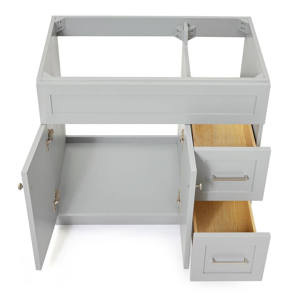 Hamlet 36" Gray Freestanding Single Vanity Cabinet