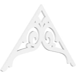 1 in. x 48 in. x 28 in. (14/12) Pitch Bordeaux Gable Pediment Architectural Grade PVC Moulding