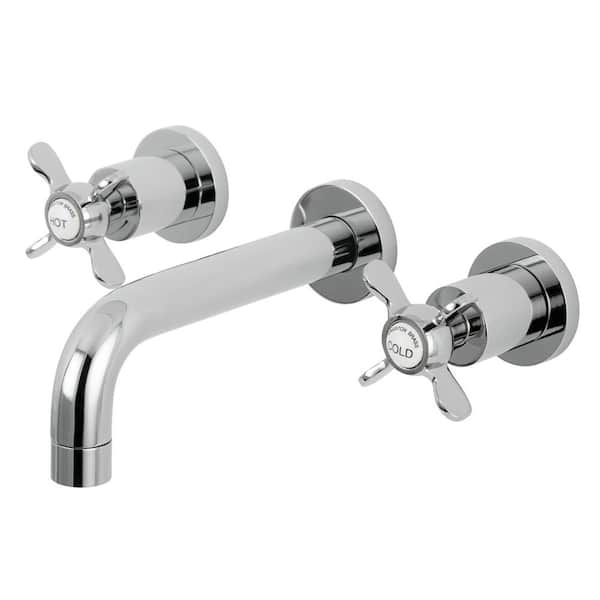 Kingston Brass Essex 2-Handle Wall-Mount Bathroom Faucets in Polished Chrome