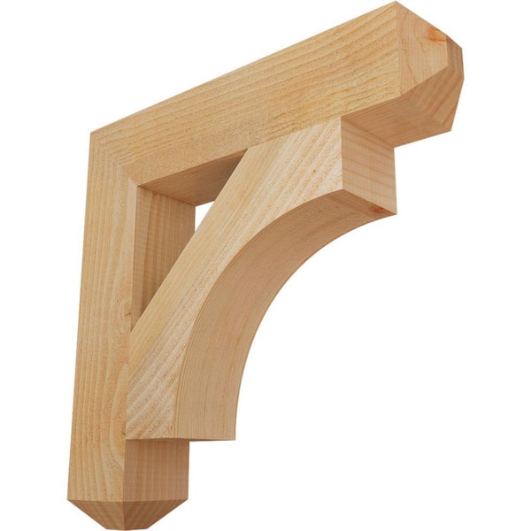 Ekena Millwork 4 in. x 20 in. x 20 in. Douglas Fir Westlake Craftsman Rough Sawn Bracket