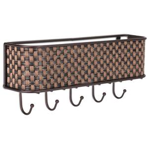 10.5 in. x 2.62 in. Bronze Letter Basket with Hooks