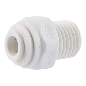 1/4 in. Push-to-Connect Polypropylene Male Connector Fitting (10-Pack)